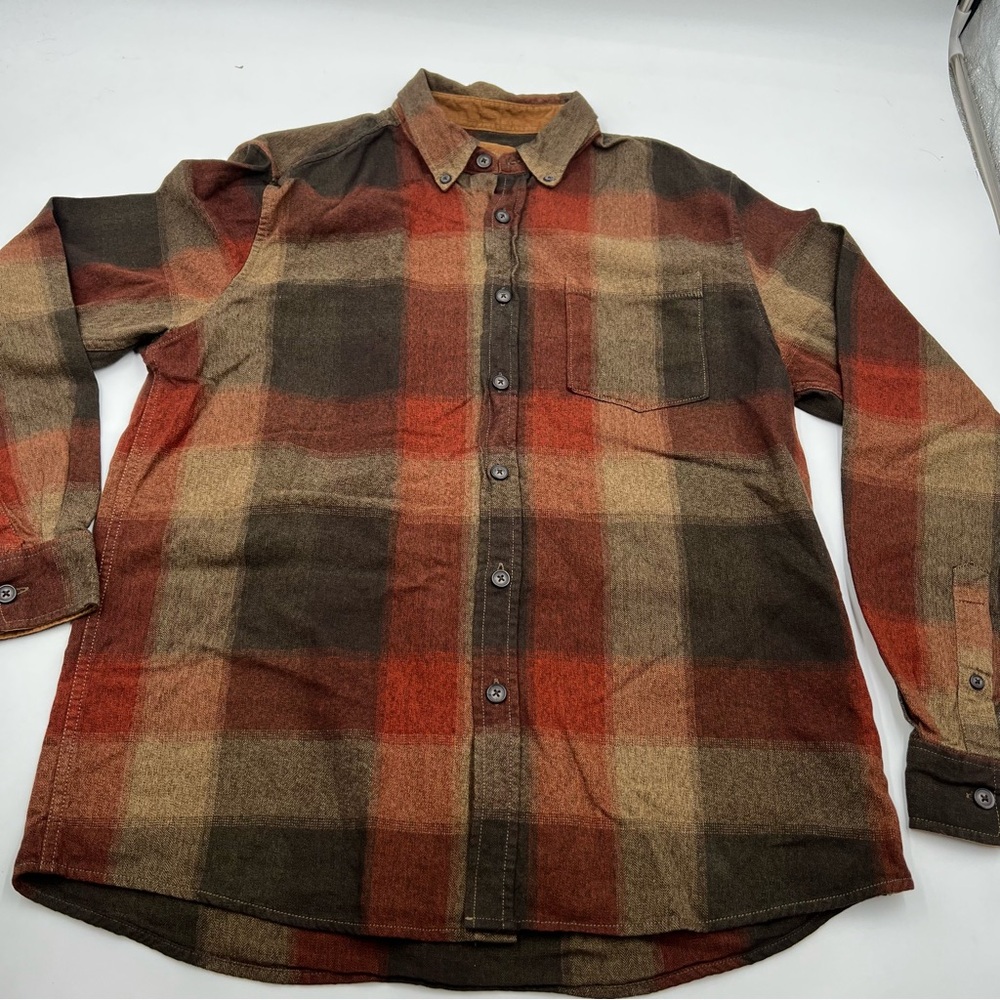 Men’s‎ North River flannel shirt SZ L. Browns and rust. Excellent condition